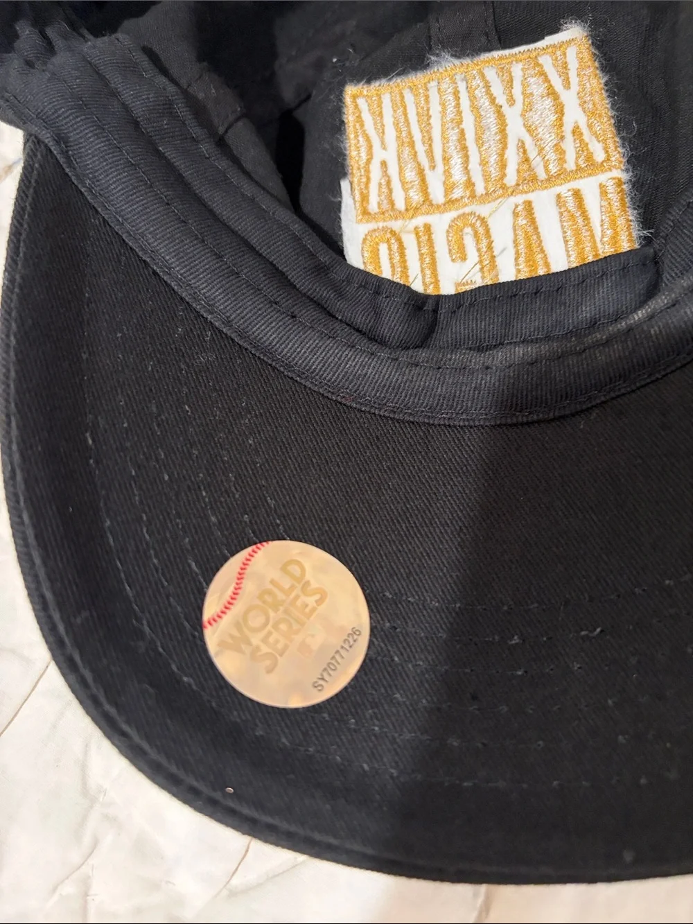 Bruno Mars 24K Magic Concert Tour Merchandise Black Gold Embroidered Cap